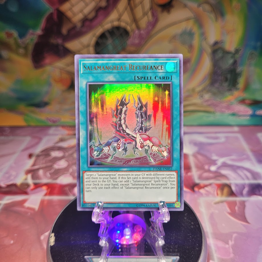 An Ultra Rare "Salamangreat Recureance" card from the Yugioh Set: Dark Neostorm Special Edition.