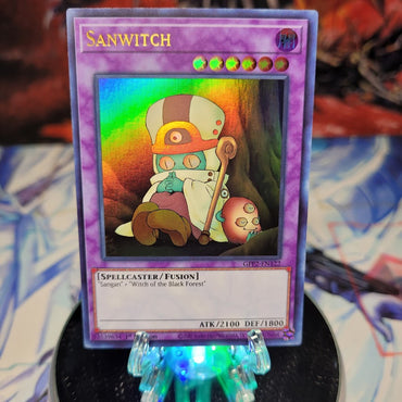 An Ultra Rare "Sanwitch" card from the Yugioh Set: Ghosts From the Past: The 2nd Haunting (GFP2).