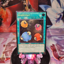 An Ultimate Rare "Scapegoat" card from the Yugioh OTS Tournament Pack 8 set (OP08).