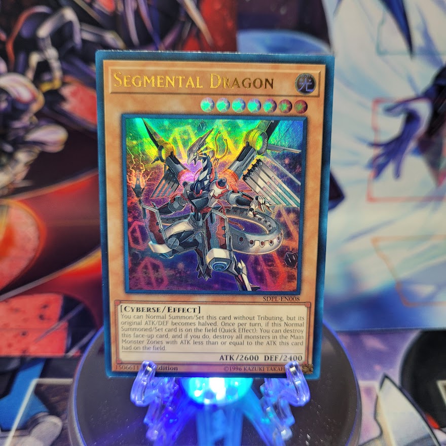 An Ultra Rare "Segmental Dragon" card from the Yugioh Set: Structure Deck: Powercode Link.