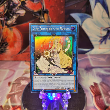 A Super Rare "Selene, Queen of the Master Magicians" card from the Yugioh Set: Rarity Collection 1 (RA01).