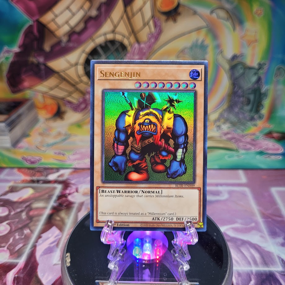 An Ultra Rare "Sengenjin" card from the Yugioh Set: Battles of Legend: Terminal Revenge.