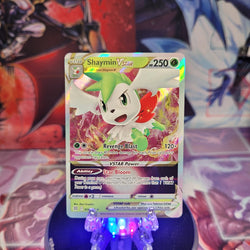 An Ultra Rare "Shaymin Vstar" (014/172) card from the Pokemon Set: Brilliant Stars.