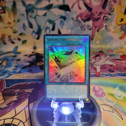 An Ultra Rare "Shining Sarcophagus" card from the Yugioh Set: Magnificent Monsters (MAMO).