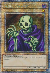 A Quarter Century Secret Rare "Skull Servant" card from the Yugioh Set: Quarter Century Stampede (RA04).