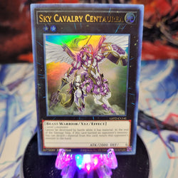  An Ultra Rare "Sky Cavalry Centaurea" card from the Yugioh Set: Ghosts From the Past: The 2nd Haunting (GFP2).