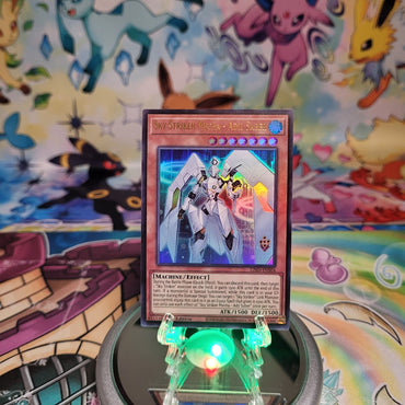 An Ultra Rare "Sky Striker Mecha - Adil Saber" card from the Yugioh Legendary Modern Decks (L26D).