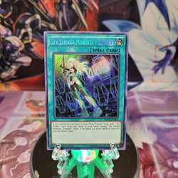  A Secret Rare "Sky Striker Mobilize - Engage!" card from the Yugioh Set: Battles of Legend: Hero's Revenge.