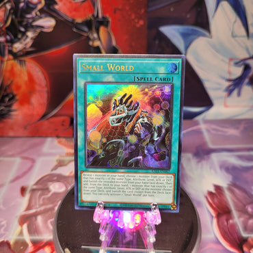 An Ultra Rare "Small World" card from the Yugioh Set: Rarity Collection 1 (RA01). 