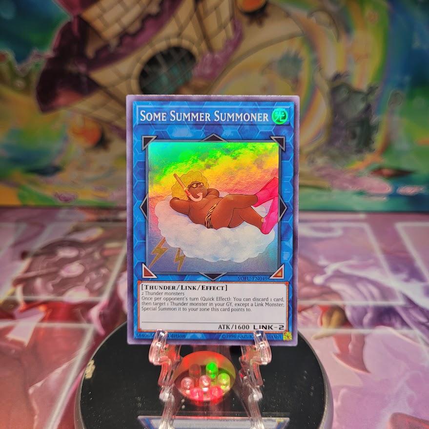 A Super Rare "Some Summer Summoner" card from the Yugioh Set: Soul Fusion.