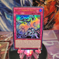 An Ultra Rare "Soul Energy Max!!!" card from the Yugioh 2022 Tin of the Pharaoh's Gods Set (MP22).