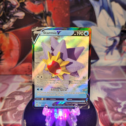 An Ultra Rare "Starmie V" (030/189) card from the Pokemon Set: Astral Radiance.
