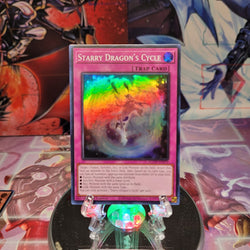 A Super Rare "Starry Dragon's Cycle" card from the Yugioh Set: Age of Overlord.