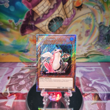 A Platinum Secret Rare "Substitoad" card from the Yugioh Set: Quarter Century Bonanza (RA03)