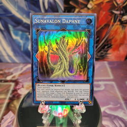 An Super Rare "Sunavalon Daphne" card from the Yugioh 2022 Tin of the Pharaoh's Gods Set (MP22).