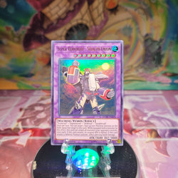 An Ultra Rare "Super Vehicroid - Stealth Union" card from the Yugioh Set: Duel Overload.