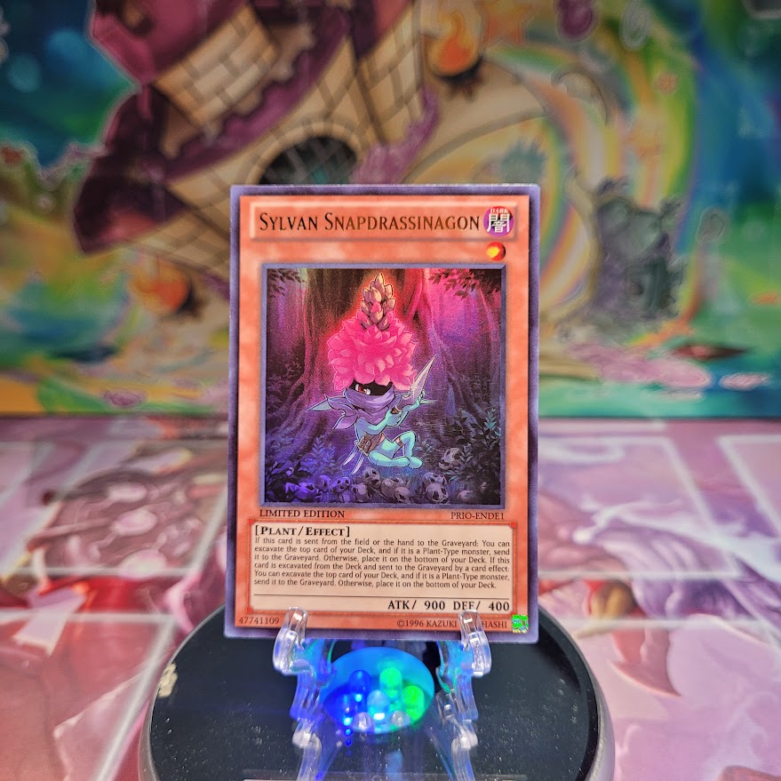 An Ultra Rare "Sylvan Snapdrassinagon" card from the Yugioh Set: Primal Origin.