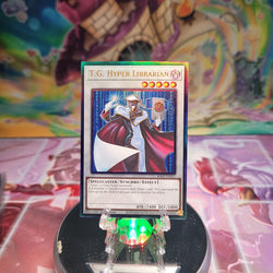 A Prismatic Ultimate Rare "T.G. Hyper Librarian" card from the Yugioh Set: Rarity Collection 2 (RA02).