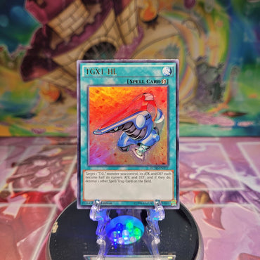 An Ultra Rare "TGX1-HL" card from the Yugioh Set: Legendary Collection 5D's.