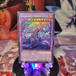 A Secret Rare "Tearlaments Kaleido-Heart" card from the Yugioh Set: Power of the Elements (POTE).