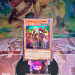 An Ultra Rare "Tenma the Sky Star" card from the Yugioh Set: Battles of Legend: Relentless Revenge.