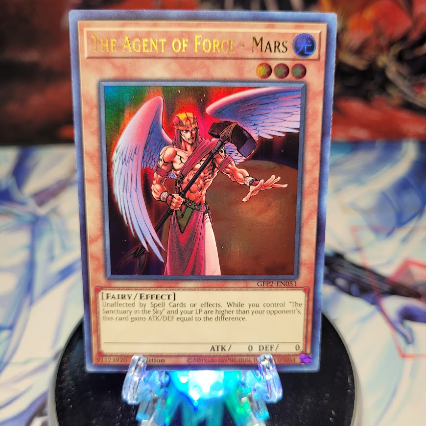  An Ultra Rare "The Agent of Force - Mars" card from the Yugioh Set: Ghosts From the Past: The 2nd Haunting (GFP2).