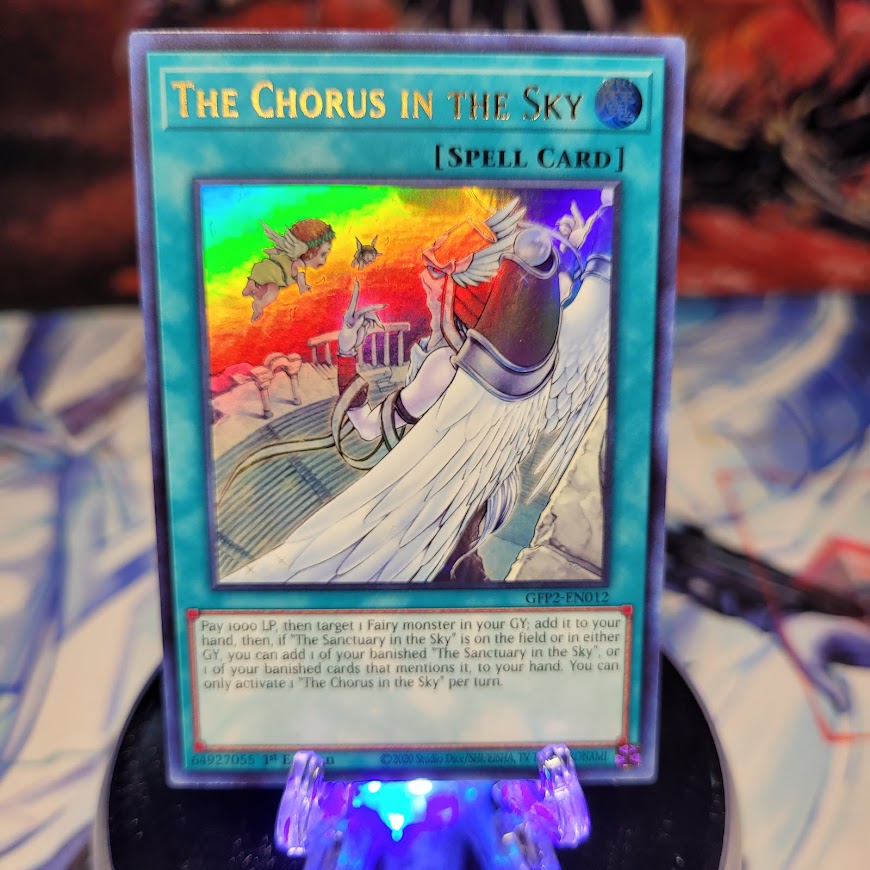 An Ultra Rare "The Chorus in the Sky" card from the Yugioh Set: Ghosts From the Past: The 2nd Haunting (GFP2).