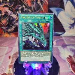 An Ultra Rare "The Eye of Timaeus" card from the Yugioh Set: Dragons of Legend: The Complete Series.