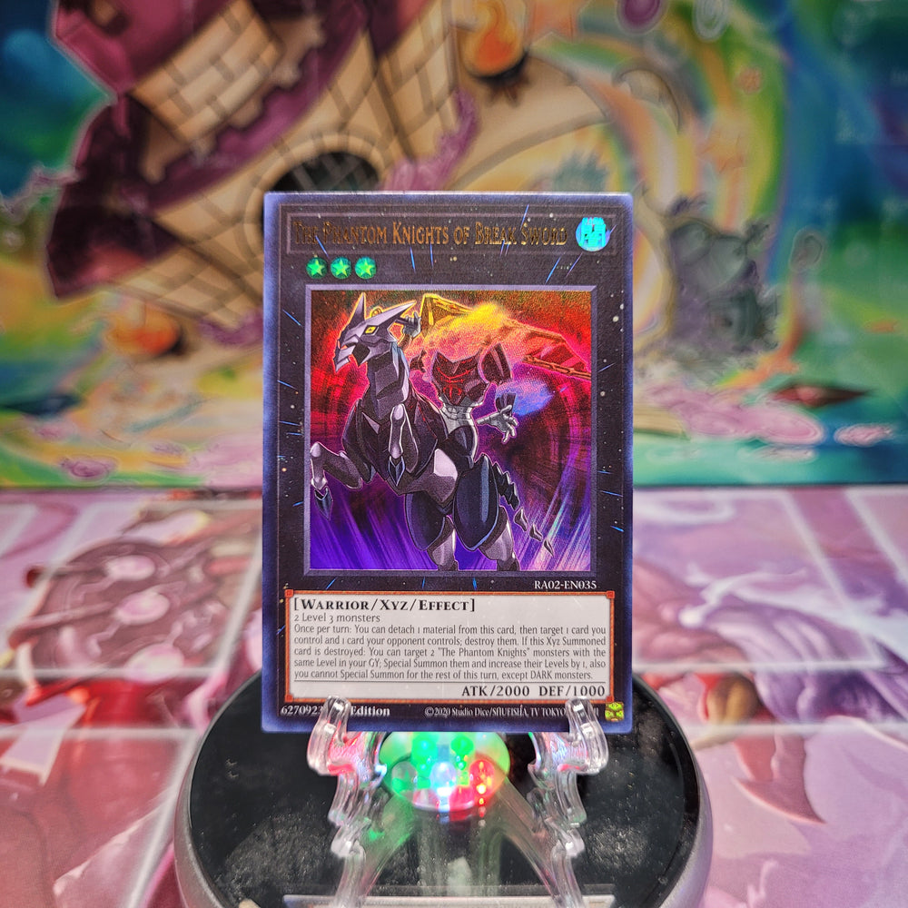 An Ultra Rare "The Phantom Knights of Break Sword" card from the Yugioh Set: Rarity Collection 2 (RA02).