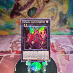 A Super Rare "The Phantom Knights of Cursed Javelin" card from the Yugioh Set: Maximum Crisis: Special Edition.