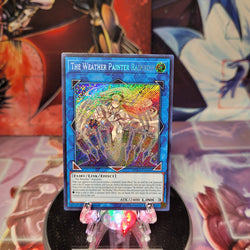 A Secret Rare "The Weather Painter Rainbow" card from the Yugioh Set: Spirit Warriors.