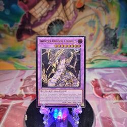 An Ultimate Rare "Thunder Dragon Colossus" card from the Yugioh OTS Tournament Pack 10 set.