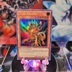 An Ultra Rare "Tiger Dragon" card from the Yugioh Set: Legendary Collection: Kaiba.