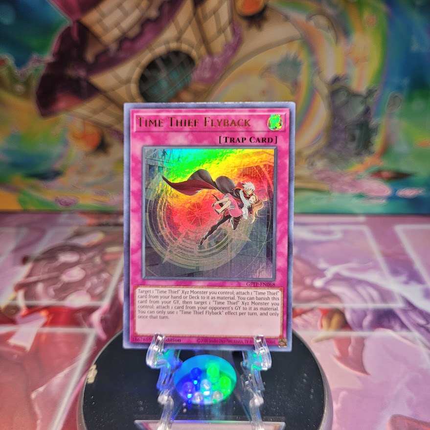 An Ultra Rare "Time Thief Flyback" card from the Yugioh Set: Ghosts From the Past.