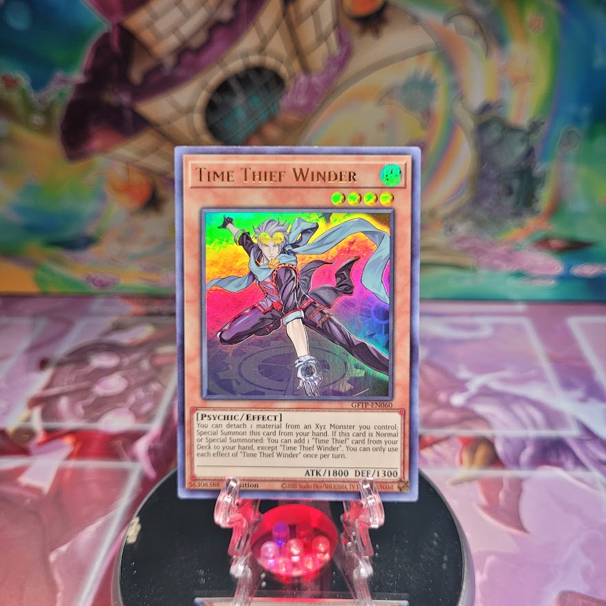 An Ultra Rare "Time Thief Winder" card from the Yugioh Set: Ghosts From the Past.