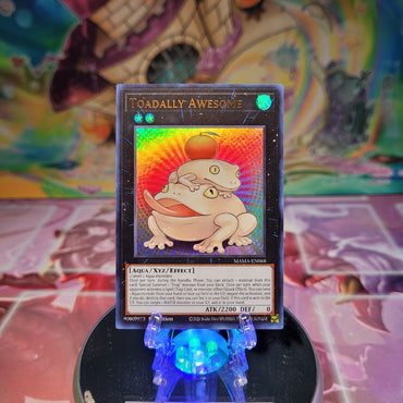 An Ultra Rare "Toadally Awesome" card from the Yugioh Set: Magnificent Mavens.