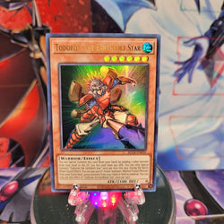 An Ultra Rare "Todoroki the Earthbolt Star" card from the Yugioh Set: Battles of Legend: Crystal Revenge.