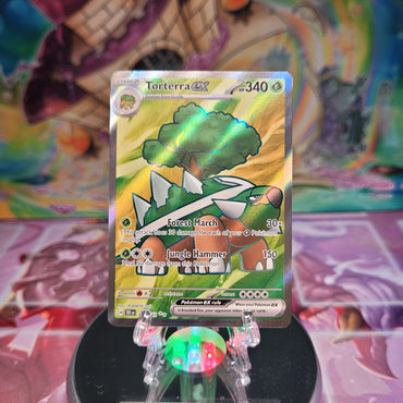 An Ultra Rare "Torterra Ex" (185/162) card from the Pokemon Set: Temporal Forces.