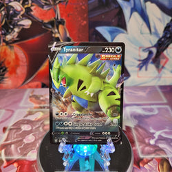An Ultra Rare "Tyranitar V" (097/163) card from the Pokemon Set: Sword & Shield: Battle Styles.