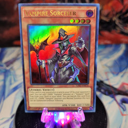  An Ultra Rare "Vampire Sorcerer" card from the Yugioh Set: Ghosts From the Past: The 2nd Haunting (GFP2).