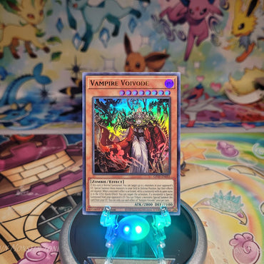 An Ultra Rare "Vampire Voivode" card from the Yugioh Set: Ghosts From the Past (GFTP).