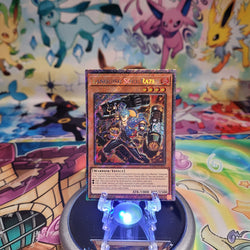 A Platinum Secret Rare "Vanquish Soul Razen" card from the Yugioh Set: Rarity Collection 5 (RA05).
