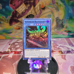 A Super Rare "Vendread Battlelord" card from the Yugioh Set: Extreme Force.