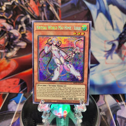 A Prismatic Secret Rare "Virtual World Mai-Hime - Lulu" card from the Yugioh 2021 Tin of Ancient Battles.