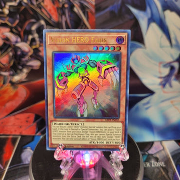  An Ultra Rare "Vision Hero Faris" card from the Yugioh Set: Ghosts From the Past: The 2nd Haunting (GFP2).