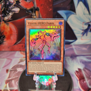 A Super Rare "Vision Hero Faris" card from the Yugioh Set: Rarity Collection 1 (RA01).