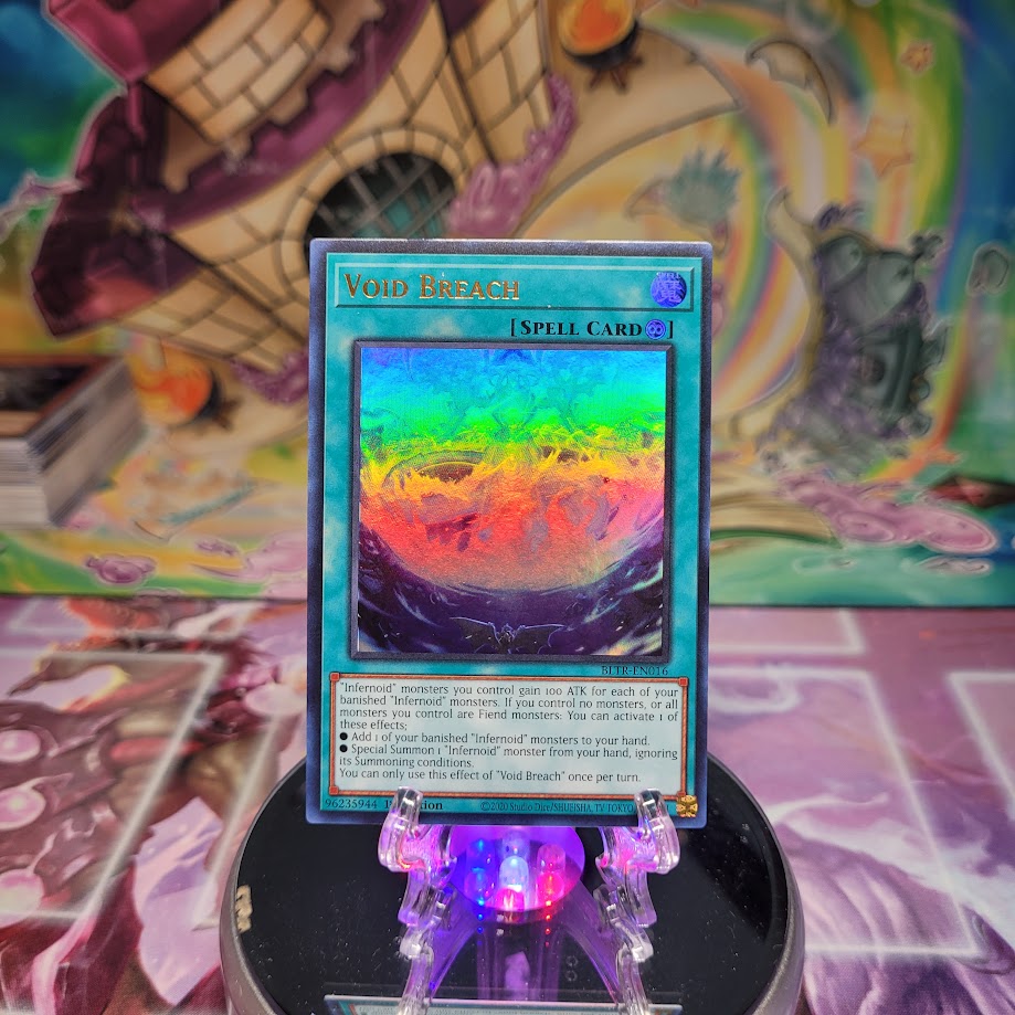 An Ultra Rare "Void Breach" card from the Yugioh Set: Battles of Legend: Terminal Revenge.