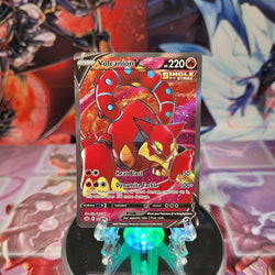 An Ultra Rare "Volcanion V" (162/198) card from the Pokemon Set: Sword & Shield: Chilling Reign.