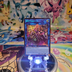 A Secret Rare "W:P Fancy Ball" card from the Yugioh Set: Magnificent Monsters (MAMO).