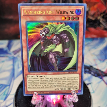  An Ultra Rare "Wandering King Wildwind" card from the Yugioh Set: Ghosts From the Past: The 2nd Haunting (GFP2).